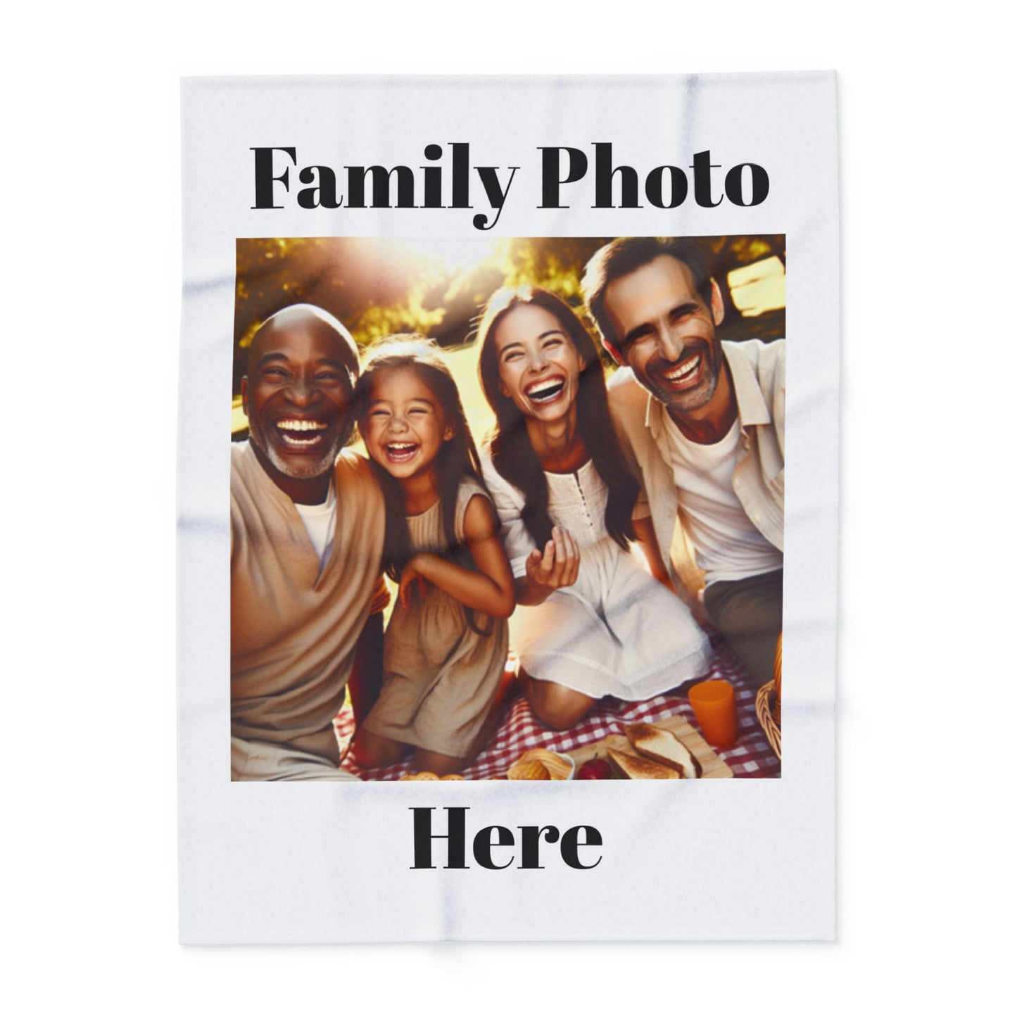 Family Photo Arctic Fleece Blanket